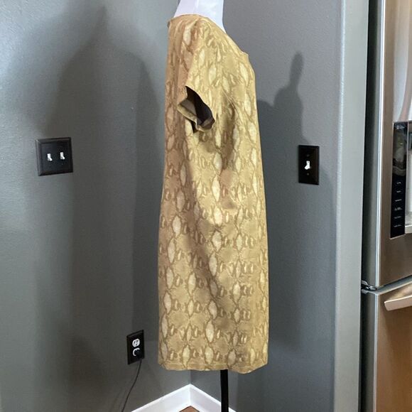 RALPH LAUREN SNAKE PRINT DRESS Tan - Picture 4 of 8